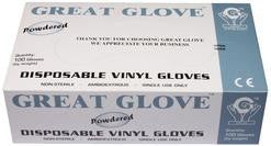 Economy 3 Mil Powdered Industrial/Food Grade Vinyl Glove